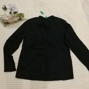 Black long sleeve button up shirt